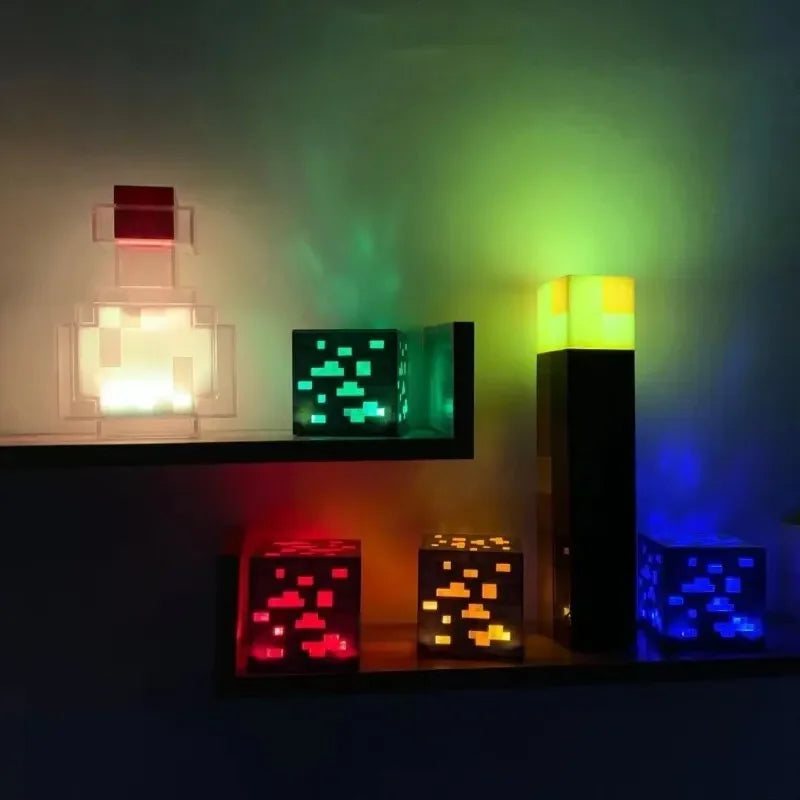 Brownstone Torch LED Night Light – USB Rechargeable Table Lamp for Game Room, Kids, and Festival Decor Gifts