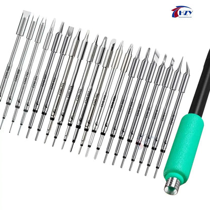 HZY C245 Series Soldering Iron Tips Set – I/IS/K/SK/939/945/966 Universal T245 Compatible Tips for Phone Repair & Soldering Stations