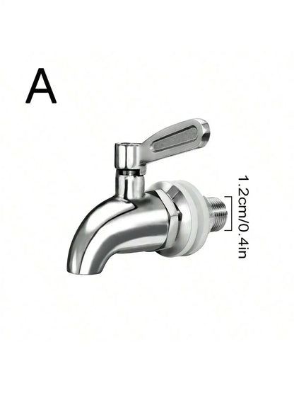 Stainless Steel Beverage Dispenser Spigot - Replacement Faucet for Cold Drinks, Beer, Juice, Wine Barrel & Drink Dispensers