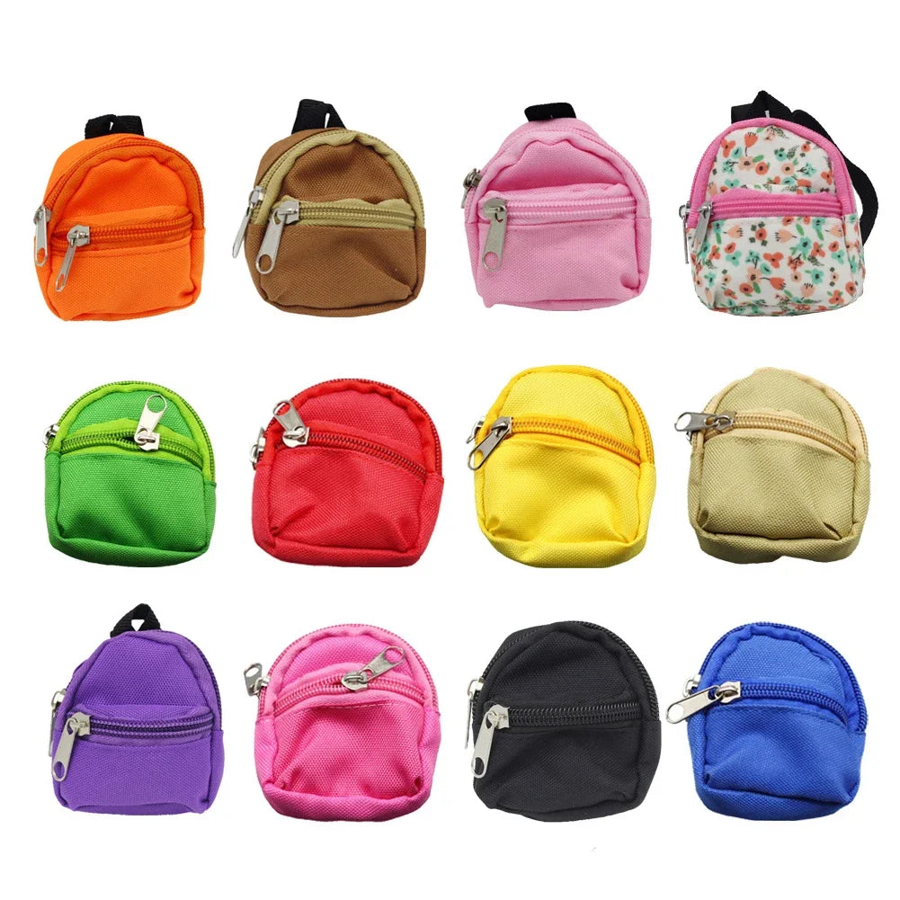 Labubu Doll Canvas Backpack – Cute Simulation Pet Bag for 15–17cm Dolls