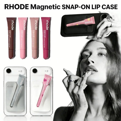 RHODE Magnetic Lip Case - MagSafe Compatible iPhone Cover with Lip Gloss Holder for iPhone 17 Air 16 15 14 13 12 11 Pro Max