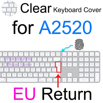 iMac Magic Keyboard Cover - Silicone Protective Skin for Apple A2449, A2450, A2520, A1644, A1843, A1314 & A1243