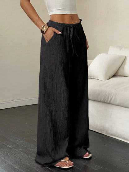 New Straight Leg Floor-Length Pants – European & American Style Elegant Women’s Trousers