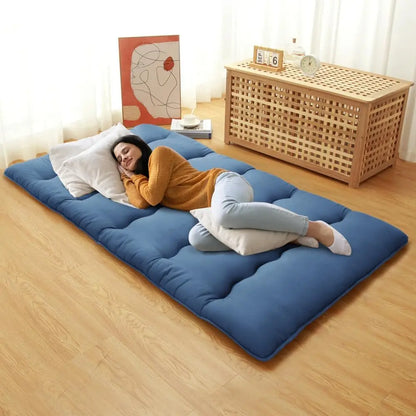 Japanese Floor Futon Mattress – Thick Tatami Sleeping Pad, Portable Twin/Full Size Lounger Bed for Comfort