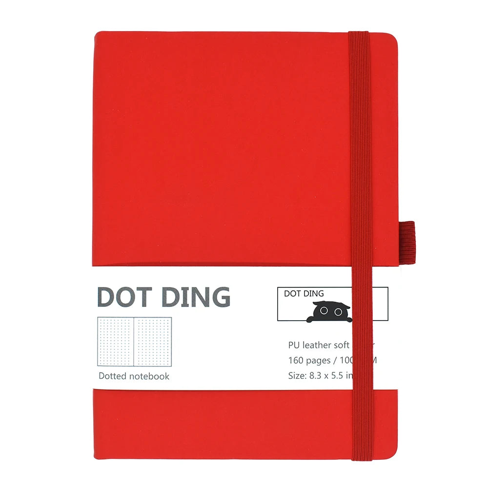 A5 Softcover Dotted Notebook – Kawaii Notepad, Weekly Planner, Diary for Students & Office Supplies
