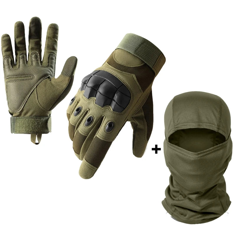 Moto Men’s Full Finger Motorcycle Gloves – Black Touchscreen Motorbike & Motocross Riding Protective Gear