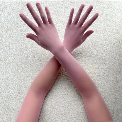 Ultra-Thin Solid Nylon Seamless Stocking Gloves – High Elasticity Long Sun Protection Women’s Dance, Party, Nightclub & Cosplay Accessories
