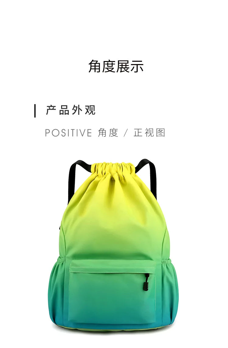 Bundle Pocket Waterproof Nylon Backpack — Portable Sports Bag for Outdoor, Camping, Swimming, Fitness, and School Use