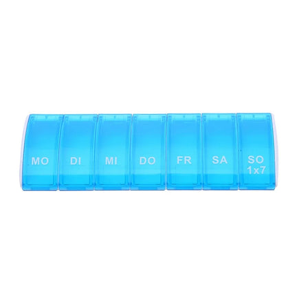 Seven-Day Medicine Organizer Box – 21 Black Compartments Portable Plastic Pill & Vitamin Storage Case