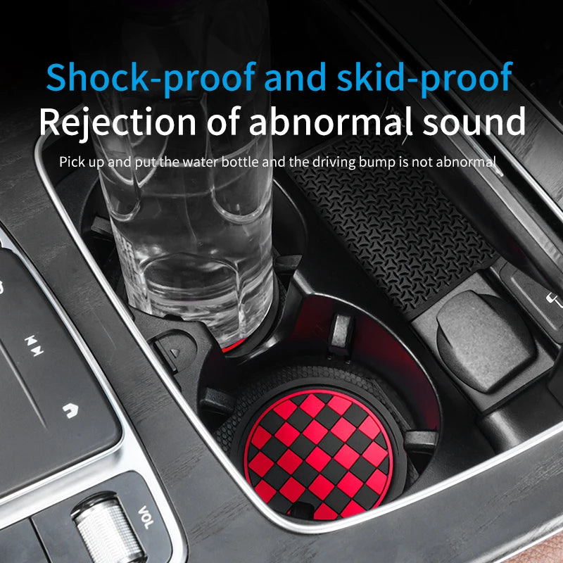 2pcs Car Cup Holder Anti-Slip Coasters — Premium PVC Universal Fit, Interior Accessories for Most Vehicles