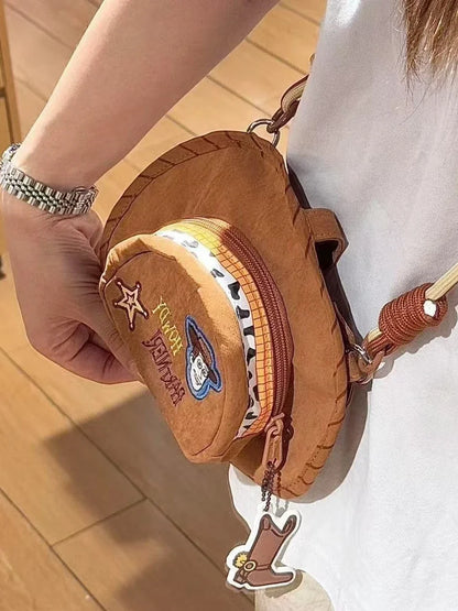 Toy Story Woody Cartoon Shoulder Bag - Cute Retro Embroidered Crossbody Birthday Gift