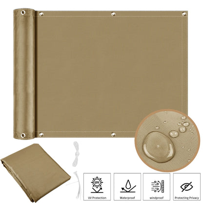 Balcony Privacy Screen – Waterproof UV Protection Shade Cloth for Patio, Garden & Pool