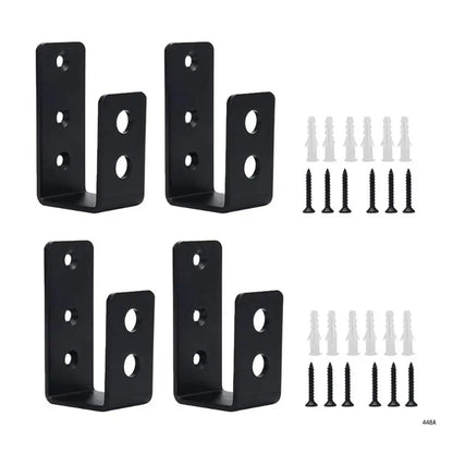 Door Security Barricade Brackets - U-Shaped Locking Clamps for Home Barn Shed Garage Gate Safety Support