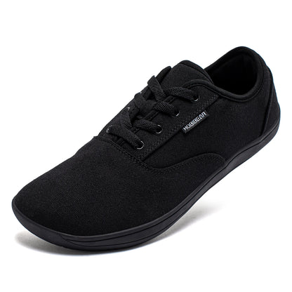 HOBIBEAR Men’s Barefoot Canvas Shoes – Minimalist Zero Drop Sneakers with Wide Fit