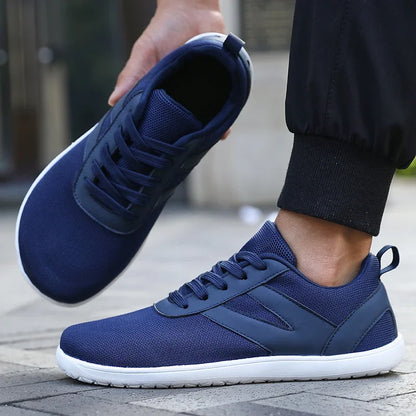 Men’s Mesh Barefoot Shoes - Wide-Toe Minimalist Lightweight Breathable Sneakers for Running, Walking, and Casual Wear