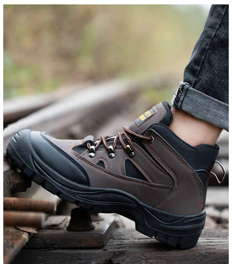 Lightweight Men's Safety Boots – Steel Toe, Anti-Puncture, Non-Slip Work Sneakers, Indestructible Work Shoes