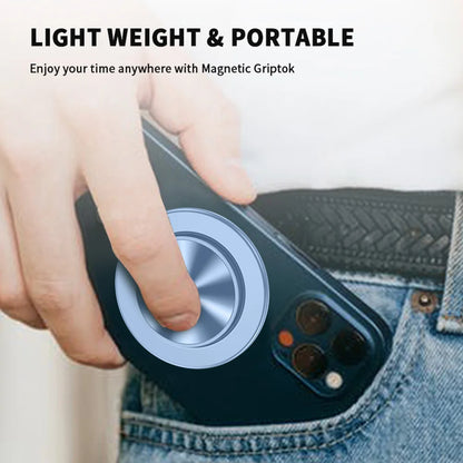 Socket Magnetic Phone Ring Grip - Strong Magnet Holder for iPhone 15, 14, 13, 12 Series, Foldable Phone Stand