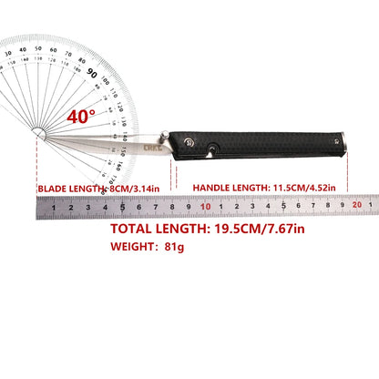 7096 Premium Folding Survival Knife – High Hardness Stainless Steel EDC Camping Knife
