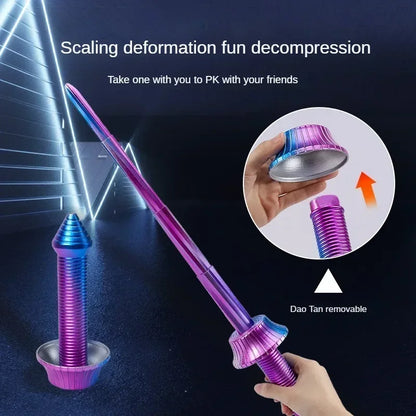 3D Gravity Telescopic Samurai Sword – Spiral Toy for Stress Relief, Cosplay, Gifts & Home Decor