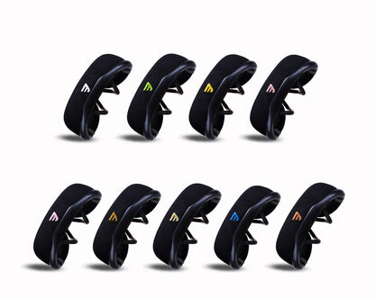 Funsea Bicycle Saddle - Black Wheelie Seat with Embroidered Logo, Flannelette Cover, 8mm Rail for Bikes
