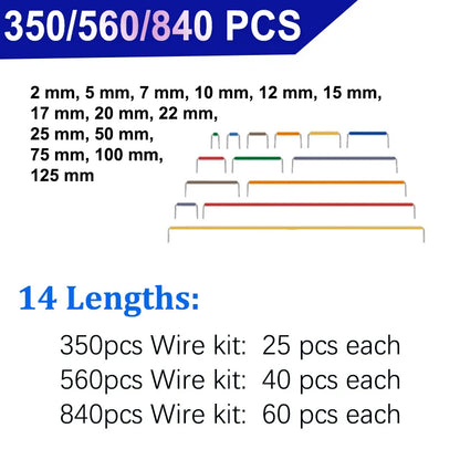 840/560/350PCS Breadboard Jumper Wire Kit – Assorted 14 Lengths for DIY Electronics & Circuit Prototyping