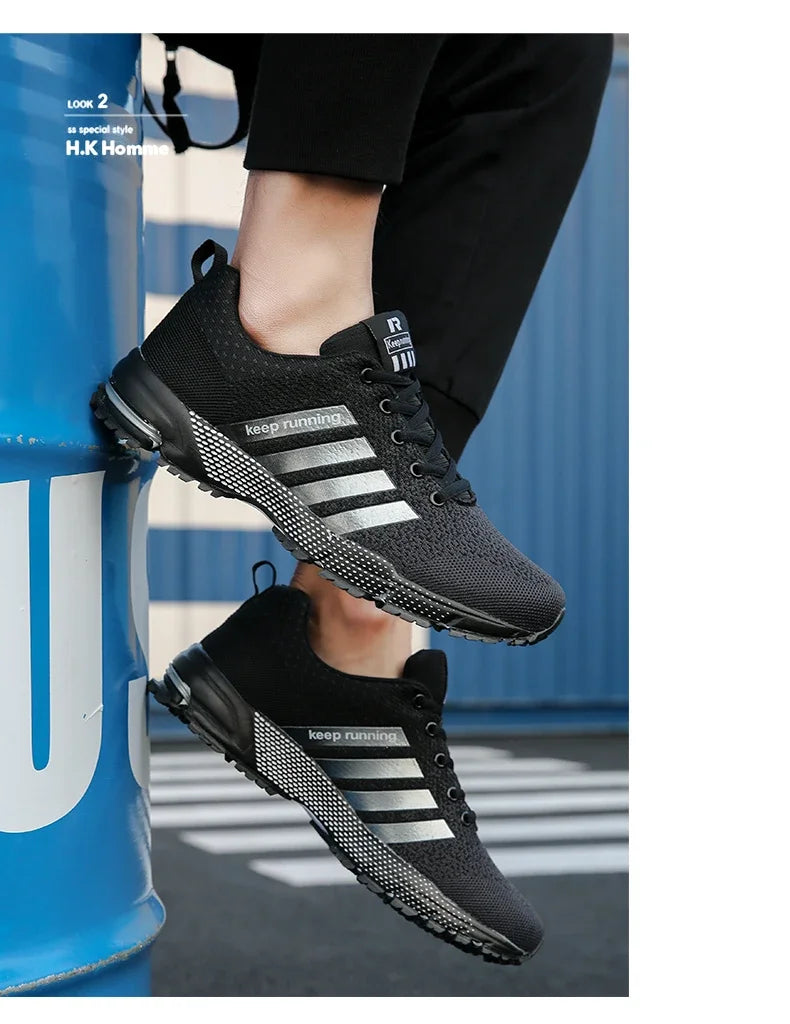 Men’s Air Cushion Running Shoes – Breathable Lightweight Marathon Sneakers for Athletic Training, Comfortable for Women