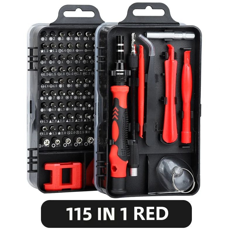 115/117-in-1 Precision Screwdriver Set – Magnetic Hex Bits Hand Tool Kit for iPhone, Xiaomi, Mac & PC Repair