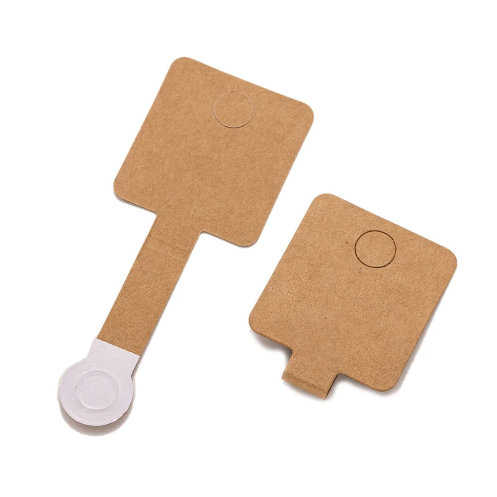 50PCS Self-Adhesive Display Card — 4x10cm Price Tags for Bracelets, Keychains & Jewelry Packaging, Small Business Labels