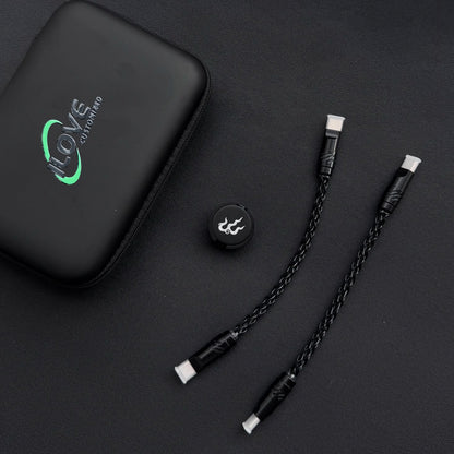 8K Gaming Keyboard USB-C Cable – Single-Crystal Copper Magnetic LED Cable for Esports Hubs and HMLAB Hubs