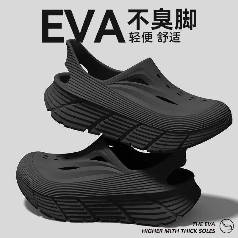 Men’s Summer EVA Slip-On Shoes - Non-Slip Breathable Outdoor Casual Slippers