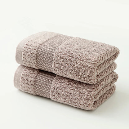 2pcs Thickened Cotton Face Towels — Soft, Quick-Dry, Highly Absorbent Towels