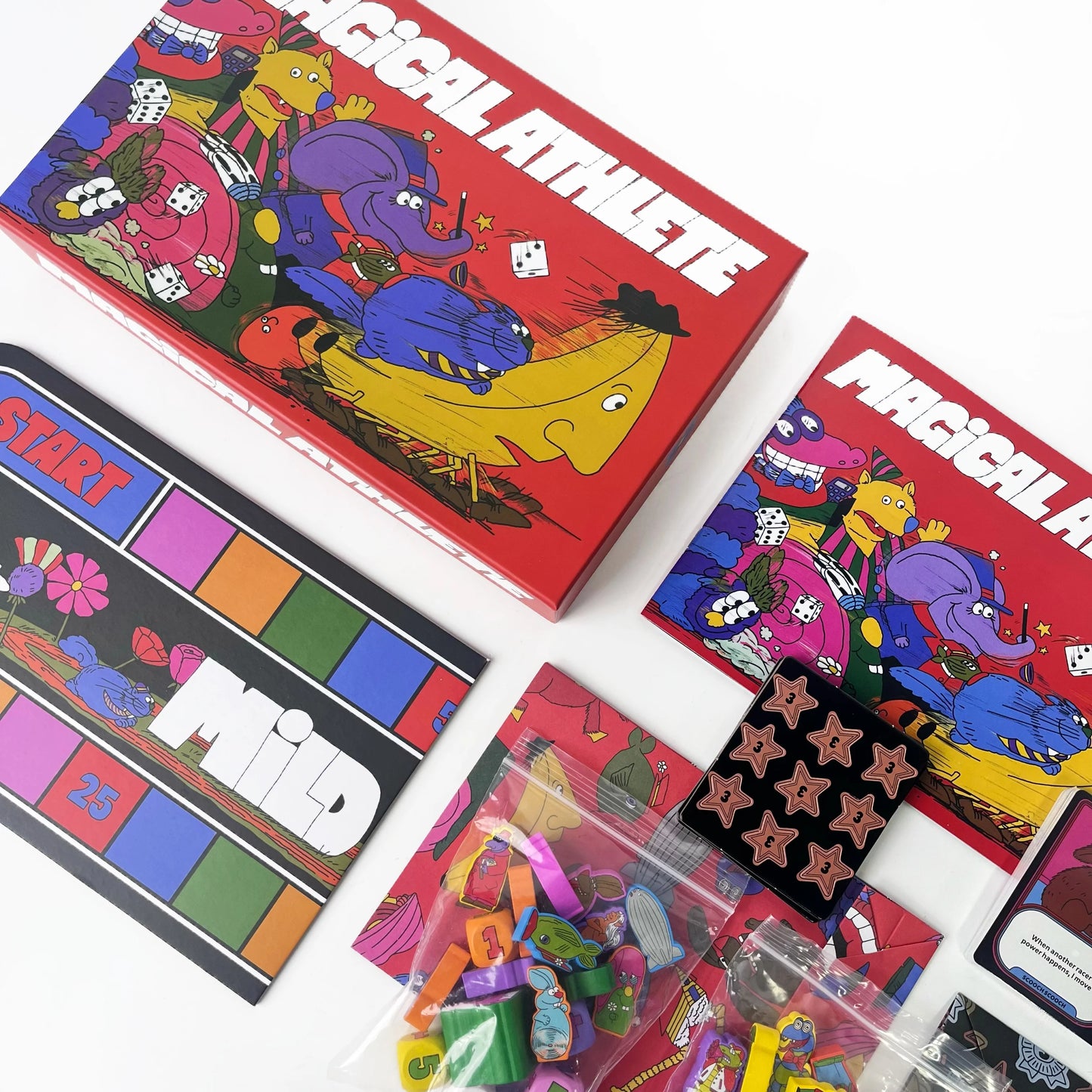 Magical Athlete Party Board Game – Deluxe Big Box Hilarious Racing Game for Friends & Family Game Night Fun