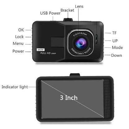 XUSHIDZ 1080P HD Dash Camera – Loop Recording, Night Vision, 24h Parking Monitor, G-Sensor Vehicle DVR Dashcam
