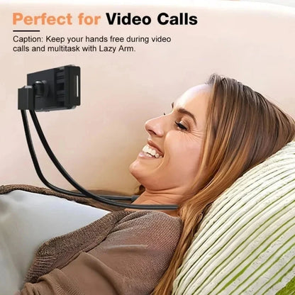 Flexible Neck Phone Holder - Hands-Free Lazy Necklace Stand for Smartphones & Tablets