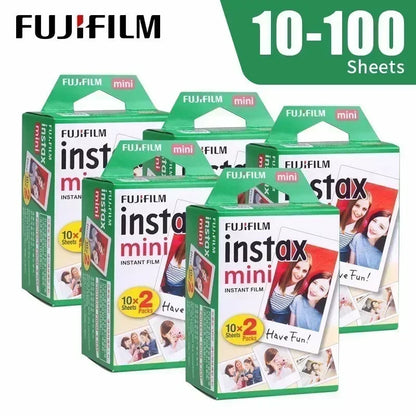 Origin Fujifilm Instax Mini Film Paper - 10-100 Sheets for Fuji Instant Film Cameras, Compatible with Instax Mini 12, 11, 9, 40, 70, 90, Link, Liplay EVO