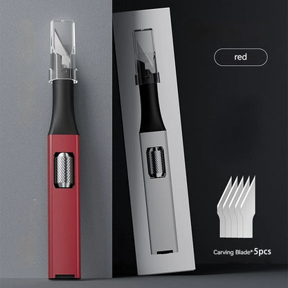 DIY Pen Carving Knife - 5 Interchangeable Horseshoe Art Blades Craft Cutting Tool