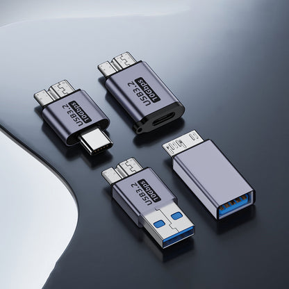 Micro B USB 3.0 Male to Type-C Female Adapter – USB 3.0 to Type-C Connector for External Hard Drive HDD Cable