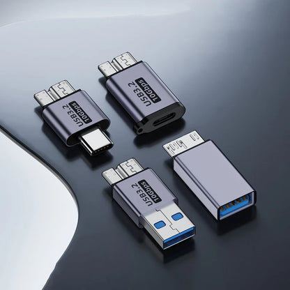 Micro B USB 3.0 Male to Type-C Female Adapter – USB 3.0 to Type-C Connector for External Hard Drive HDD Cable