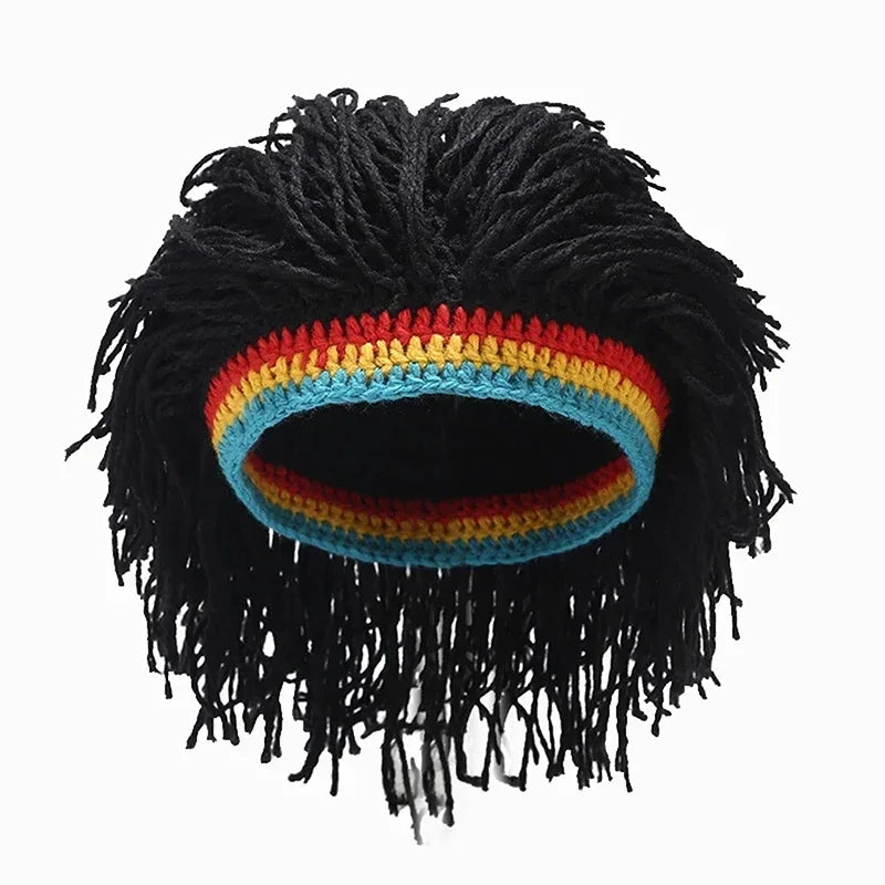 Men’s Handmade Crochet Hip Hop Cap – Warm Winter Hat for Halloween, Xmas & Birthday Gifts