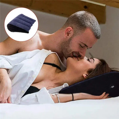 Inflatable Position Wedge Cushion – Love Intercourse Pillow for Couples – Air Triangular Cushion for 18 Adult / Sexual Support and Comfort
