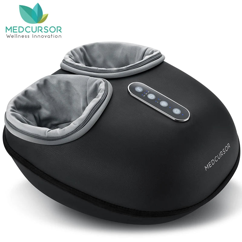 Medcursor Shiatsu Foot Massager with Heat — Electric Roller Massage Machine for Muscle Relaxation & Pain Relief, Fully Wrapped Foot Therapy
