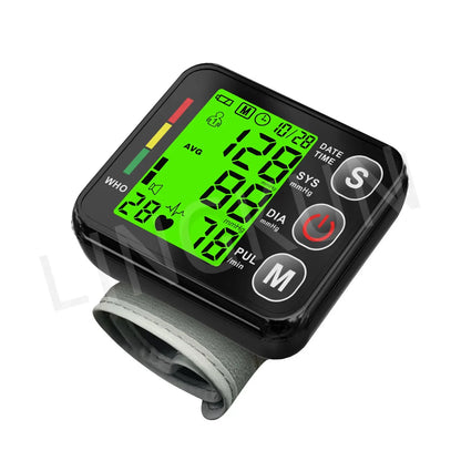 English Voice Digital Wrist Blood Pressure Monitor – High-Accuracy Electronic Sphygmomanometer Tonometer
