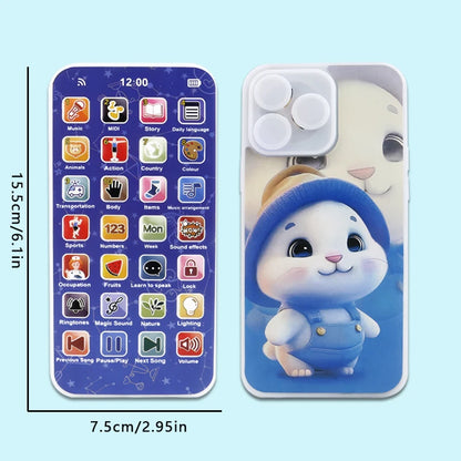 Baby Montessori Remote Control Toy Phone - Soft Lighting, Gentle Lullabies & Early Learning Play for Infants
