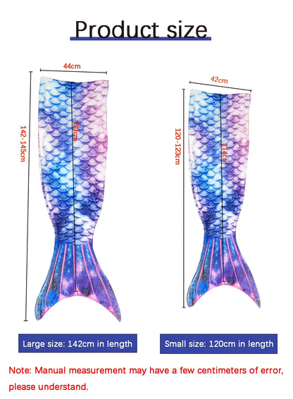 Mermaid Blanket Sleeping Bag — Anti-Kick Flannel Quilt with Soft Fabric, High Color Fastness, Fish Tail Design for Kids’ Birthday Gift