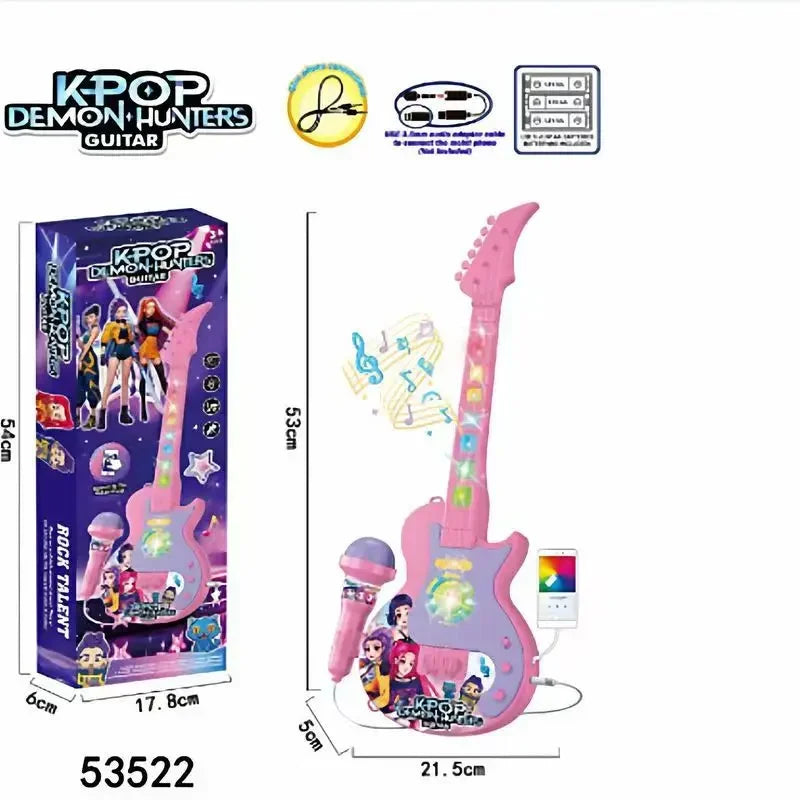 Kpop Demon Music Light-Up Microphone Toy – Play Songs for Kids Halloween & Christmas Gift