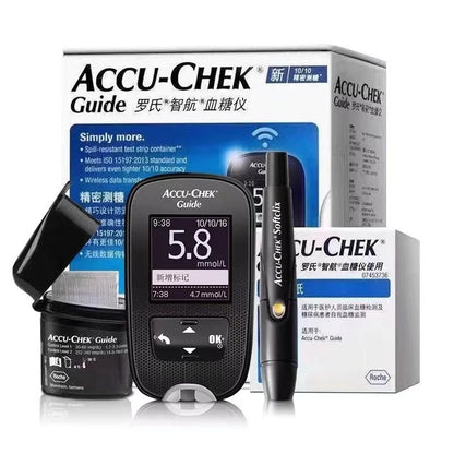 Accu-Chek Guide Blood Glucose Test Kit - Glucose Test Strips, Lancets and Blood Sampling Needles for Blood Sugar Monitoring