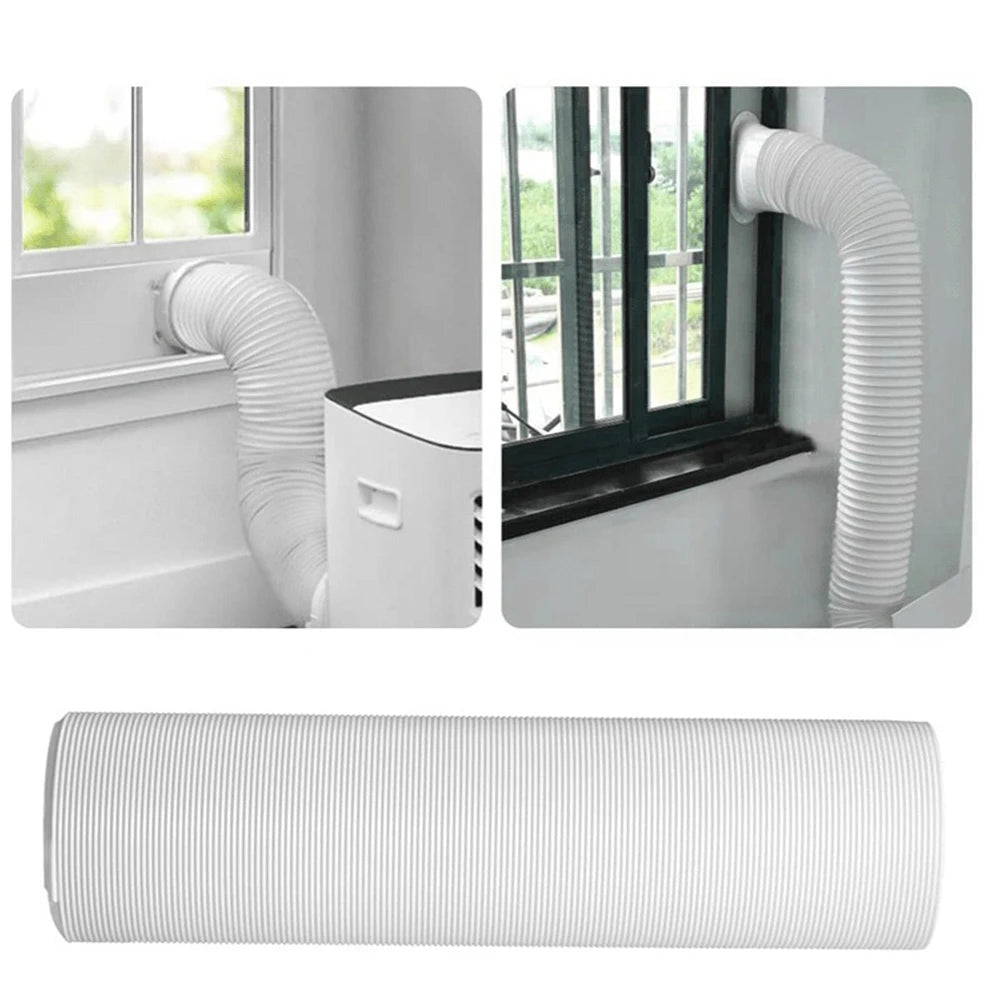 130/150mm Telescopic AC Exhaust Hose – Flexible Duct Extension Pipe for Mobile Air Conditioner Ventilation