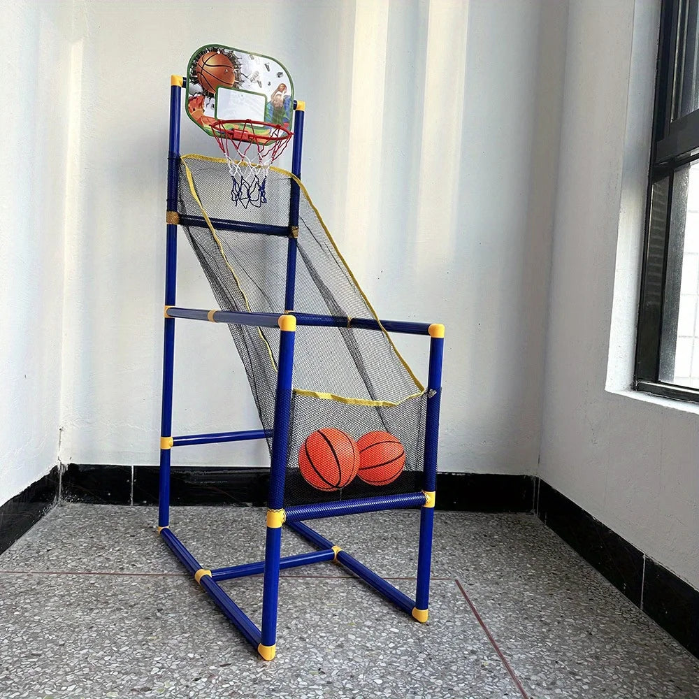 Indoor Outdoor Arcade Basketball Game Set - Easy Setup Hoop Toy with Pump & Balls for Kids, Parties & Holiday Gifts