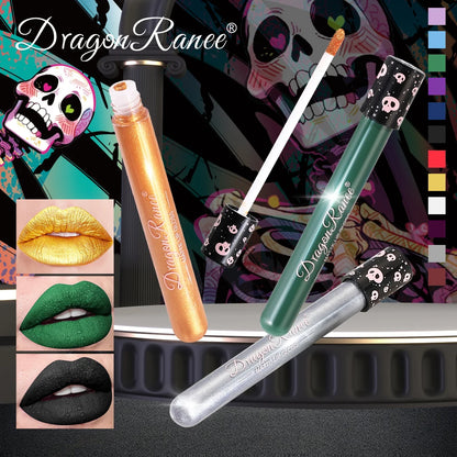 Colored Lip Gloss – Waterproof Matte Lip Glaze in Test Tube, Easy-to-Apply, Long-Lasting Party Lip Makeup