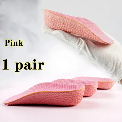 Arch Support Height Increase Insoles — Orthopedic Breathable Memory Foam Half Pads with 7-Point Lift for Flat Feet Support